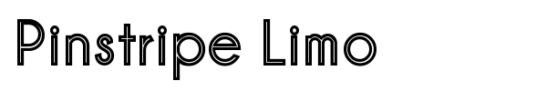 Pinstripe Limo font preview
